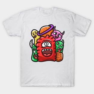 Monster Character Doodle Art T-Shirt